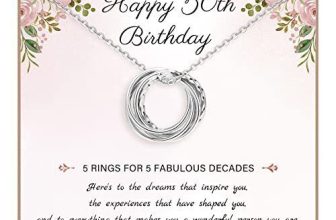 MOROTOLE 50th Birthday Gifts for Women 925 Sterling Silver Necklac 50th Birthday