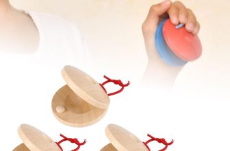 12x Musical Castanets Percussion Instrument Set Wooden Percussion Instrument