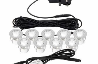 Saxby Kios II White / Blue 10 x 30mm Outdoor Garden Plinth LED Deck Lights IP44