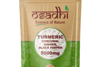 Turmeric Capsules 5000mg + Black Pepper + Ginger | 95% Curcuminoids 120 Capsules