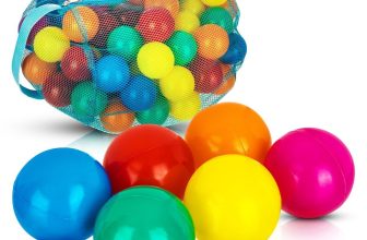 CHILDRENS KIDS PLASTIC SOFT PLAY BALLS FOR BALL PITS PEN POOL MULTICOLOURED BALL