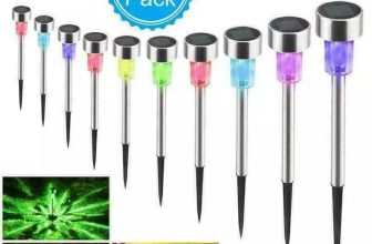 10 PCS Solar Powered Color Changing LED Garden Stake Lights Patio Lawn Decor