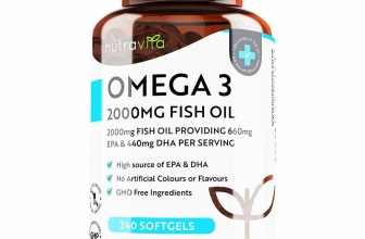 Omega 3 2000mg Fish Oil – 660mg EPA/440mg DHA High Dose – Brain Heart Joint Care