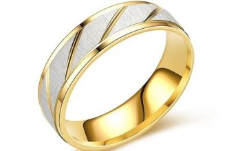 9ct Yellow Gold Wedding Ring Band D Shaped White Gold Filled