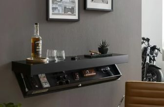 Multi-function Concealed Floating Shelf Wooden Wall Shelves  Home Decor