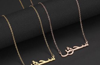 Custom Arabic Name Necklace Personalized Silver Plated Nameplate Pendant For Her