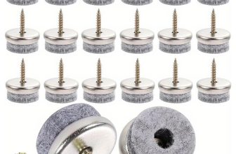 5MM Thick Chair Leg Floor Protectors Furniture Felt Pads Easy Screw Installation