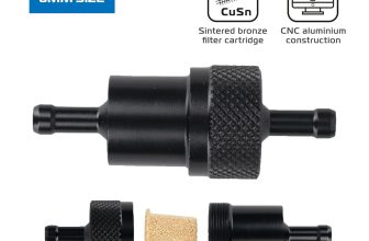 Oxford Alloy Motorcycle Fuel Filter 8 mm Intake Replacement Part Scooter Black