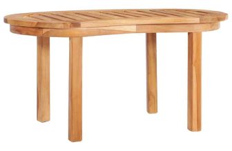 Solid Teak Wood Coffee Table 90cm Garden Living Room Desk Outdoor vidaXL