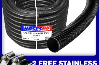 FLEXIBLE POND HOSE CORRUGATED GARDEN FILTER PUMP & FREE STAINLESS HOSE CLIPS