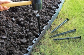 10m Lawn Edge Border with 50 pegs Garden Edging For Paths Drives Flower Grass