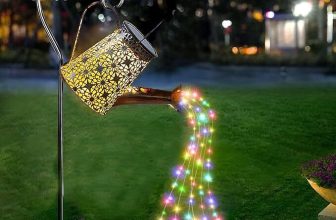 NEW Solar Watering Can 90 LED String Light+Rack Garden Ornament Outdoor Art Lamp