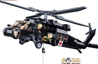 Helicopter Building Block Set Black Hawk Military Rescue Aircraft Model Toy Kids