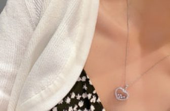 S925 Sterling Silver Dancing Floating Glass Happy Heart Pendant Stone set