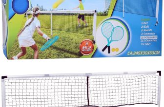 Two Player Tennis Game Sports Set With Raquets Balls & Net Garden Lawn Beach Set