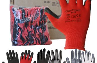 24 Pairs PREMIUM NITRILE COATED Red Nylon Work Gloves Builders Gardening Grip