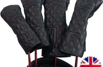 Premium Leather Skull Golf Wood Head Cover Driver Fairway Wood Hybrid Club Cover