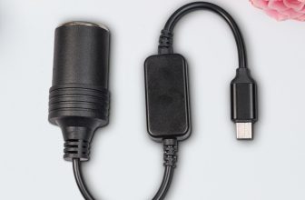 5V USB C Male to 12V Car Cigarette Lighter Socket Female Converter Adapter for