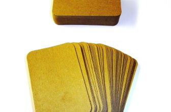 100 x Recycled Kraft Rounded Blank Business Cards – 270gsm Brown Kraft Card