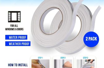 2 X 5M Rubber Seal Weather Strip Foam Sticky Tape Door Window Draught Excluder