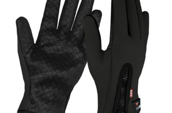 MENS NEOPRENE GLOVES CYCLING SPORTS GRIPPER TOUCHSCREEN WARM WINDPROOF ZIP