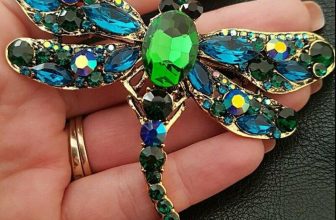 Crystal Green Dragonfly Animal Insect Brooch Pin Women Girl Jewelry Fashion Gift