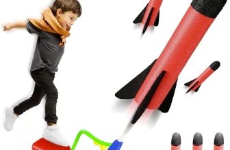 Toy Rocket Launcher for Kids with 3 Foam Rockets and Toy Air Rocket Launch