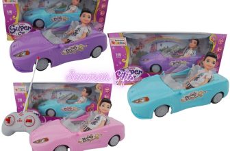 Girls Convertible Sports Radio Remote Control Car with Boy Doll Scale 1/18