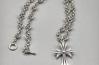 Chrome Hearts Cross Necklace Silver 50cm