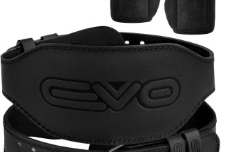 EVO LEATHER 6″ Weight Lifting Belt Gym Training Power bodybuilding Back Support
