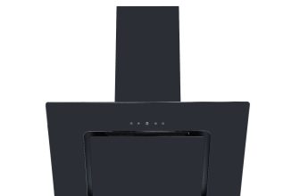 Cookology Angled Cooker Hood 70cm Chimney Extractor – Black Glass VER705BK/A++