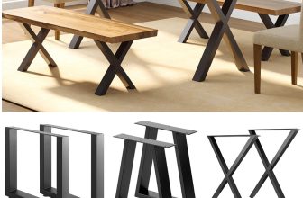 2x Industrial Steel Table Legs Stand Feet Trapezium X A Sandglass Shape Frame UK