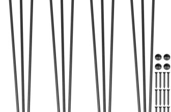 VEVOR 4 Hairpin Legs Hair Pin Legs Set for Furniture Desk Table 16″ Carbon Steel