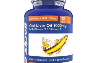 Zipvit Cod Liver Oil 1000mg Capsules Support Heart, Brain, Blood Pressure Health