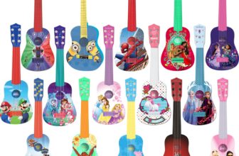LEXIBOOK MY FIRST TOY GUITAR FOR KIDS PLASTIC NYLON DISNEY PIXAR 3+ – 14 DESIGNS
