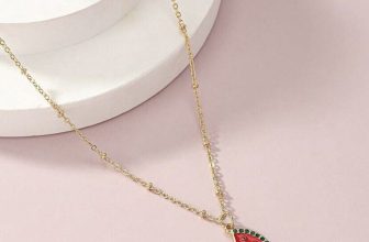 Watermelon Necklace Pendant Gold chain Palestine Flag UK stock Gift 🇵🇸🍉