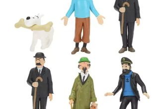 6pcs Set The Adventures of Tintin Snowy Captain Haddock Thompson Figure Gift Toy