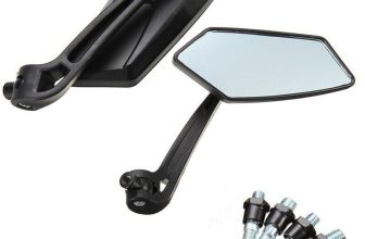 2X Motorcycle Rearview Mirror For Electric Motorcycle ATV Quad Scooter Black
