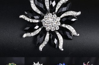 Vintage Crystal Flower Brooch Pin Rhinestone Brooches Jewelry Gifts Breastpin