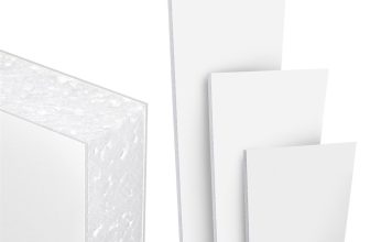 White uPVC Door Panel Foam Filled 20mm 24mm 28mm Flat PVC Plastic Infill Glazing