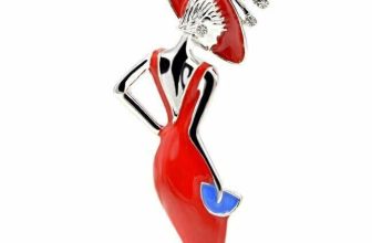 Stunning vintage look Gold plated retro lady celebrity brooch broach pin f8