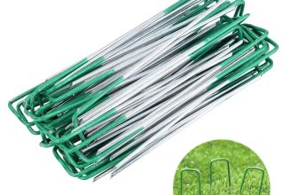 Weed Fabric Galvanised Staples Garden Turf Pins Securing Pegs U Artificial Grass