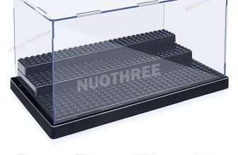 3 Steps Acrylic Display Case Box for Brick Minifigures Building Blocks Storage