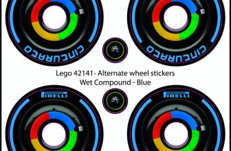 Lego mclaren 42141 wheel stickers chrome stickers