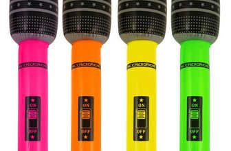 Inflatable Microphones Kids Blow Up Toy Karaoke Hen Night Prop Party Bag Fillers