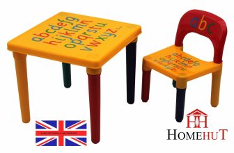 Kids Table and Chair Set  ABC Alphabet Childrens  – Toddlers Childs – Gift