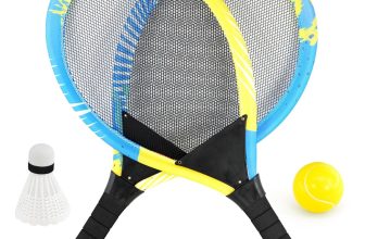 2 Player Tennis Set Ball Shuttlecock Kids Game Outdoor Garden Beach Activity Toy