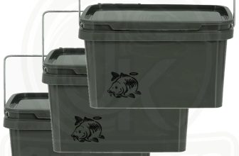 3x NGT 5L Carp Fishing Buckets For Bait Boilies Pellets Spod Mix Square Green