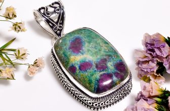 Ruby Fuchsite Gemstone Vintage Handmade Jewelry.925 Silver Pendant 1.9″ GSR11805