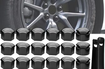 24x Universal Vehicle Black Wheel Nut Bolt Caps Hub Screw Cover 17mm Car Parts